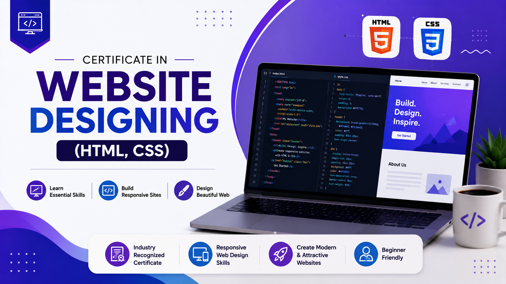 Certificate in Website Designing HTML CSS